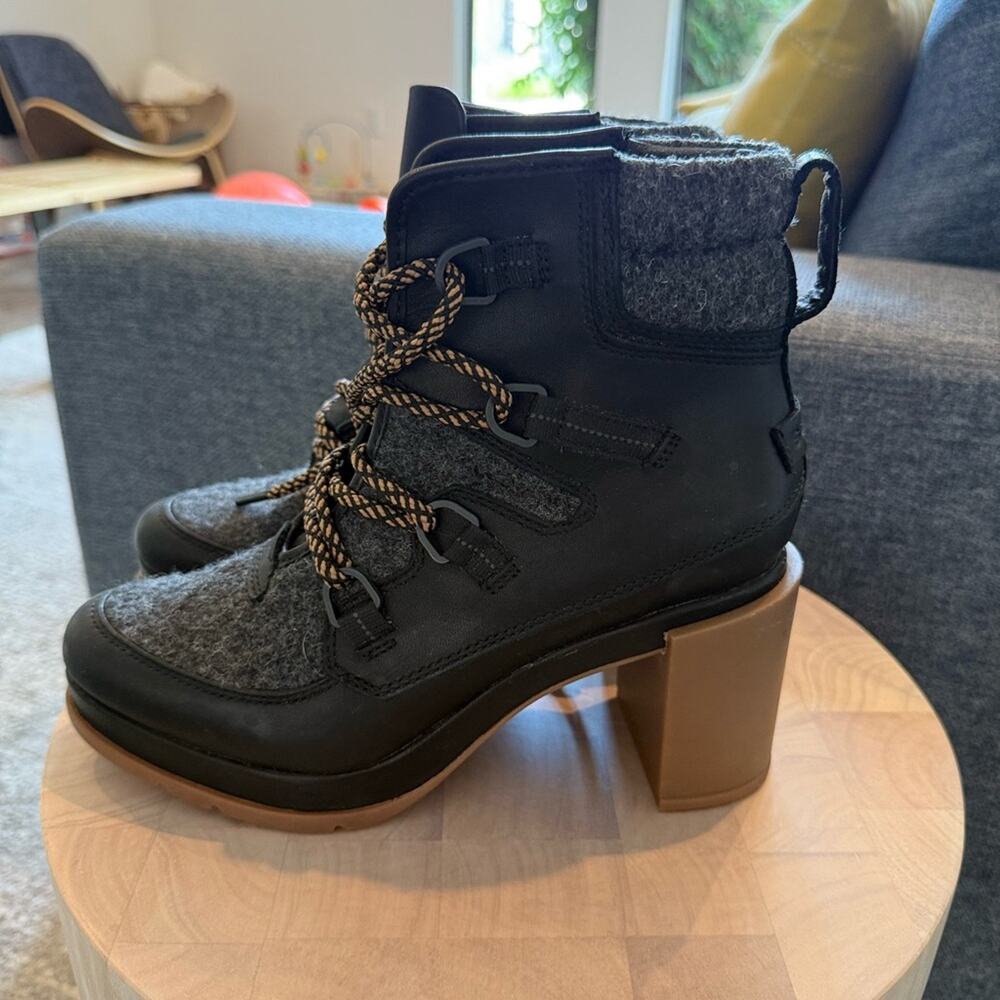 Sorel Blake Lace-Up Leather & Felt Hiking Boots Size 9 - Picture 4 of 7